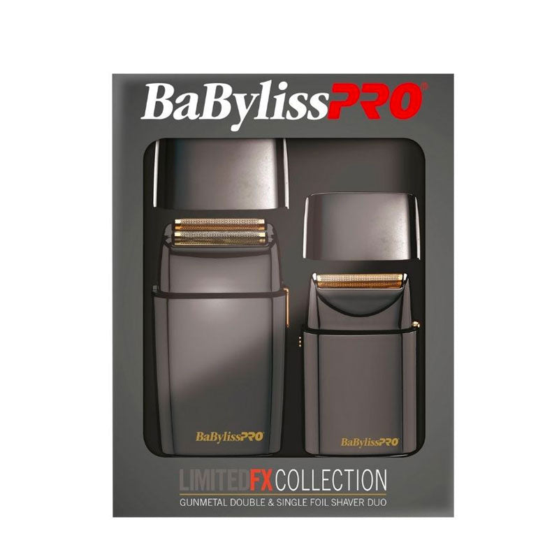 BaBylissPRO LimitedFX Collection - Gunmetal Single & Double Foil Shaver Duo