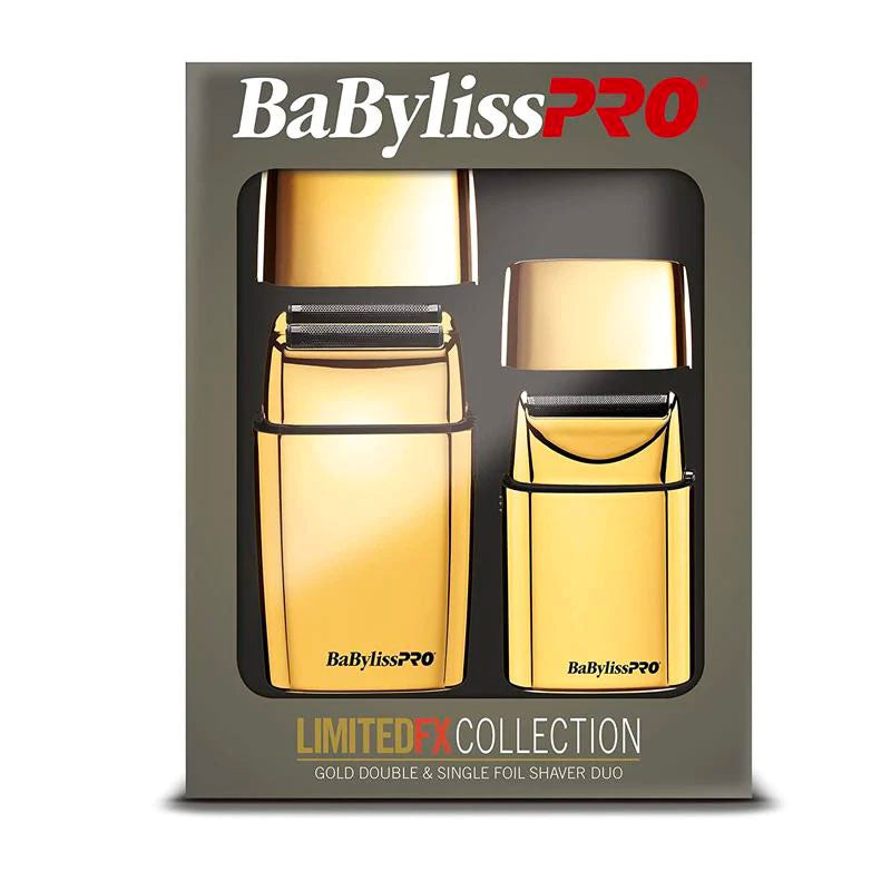 BaBylissPRO LimitedFX Collection - Gold Double and Single Foil Shaver Duo