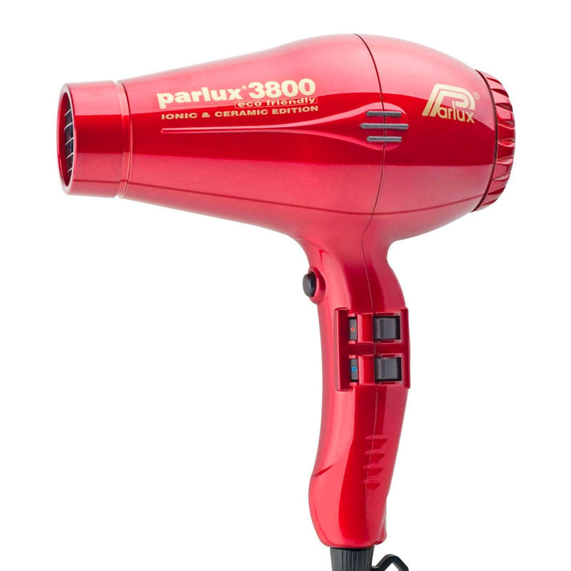Parlux 3800 Eco Friendly Ionic & Ceramic Hair Dryer - Red